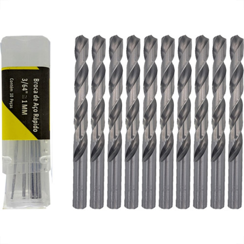 Broca Aco Rapido Thompson 1,0Mm-3/64'' - 1318 - Kit C/10 Pecas Broca Aco Rapido Thompson 1,0Mm-3/64'' - 1318 - Kit C/10 Pecas