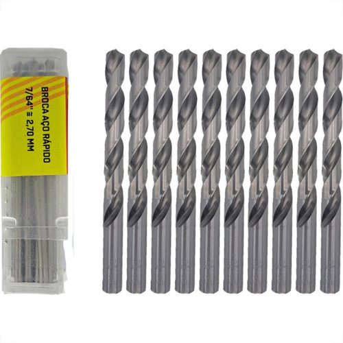 Broca Aco Rapido Thompson 2,7Mm-7/64'' - 1322 - Kit C/10 Pecas Broca Aco Rapido Thompson 2,7Mm-7/64'' - 1322 - Kit C/10 Pecas