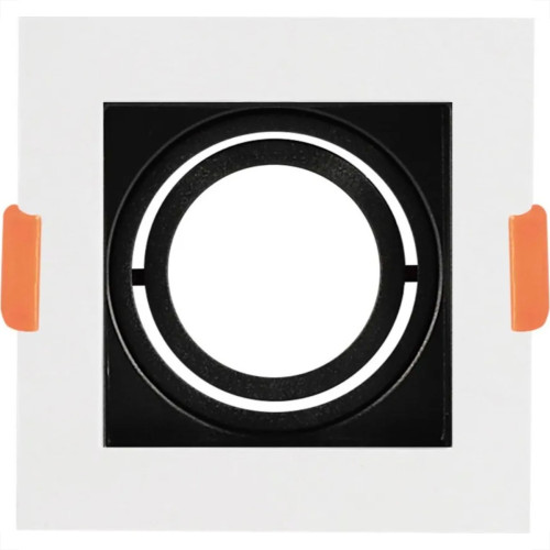 Spot Para Lampada Dicroica Black+Decker Decor Quadrado Mr16 Branco Com Preto - Bds3-0007 Spot Para Lampada Dicroica Black+Decker Decor Quadrado Mr16 Branco Com Preto - Bds3-0007