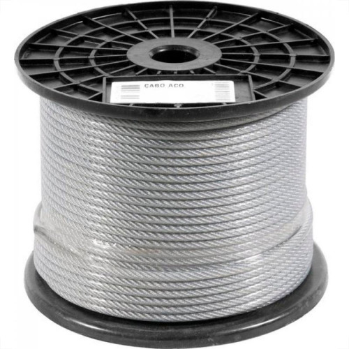 Cabo Aco Galvanizado Sao Raphael Plastificado Incolor 1/8'' - 250M Cabo Aco Galvanizado Sao Raphael Plastificado Incolor 1/8'' - 250M