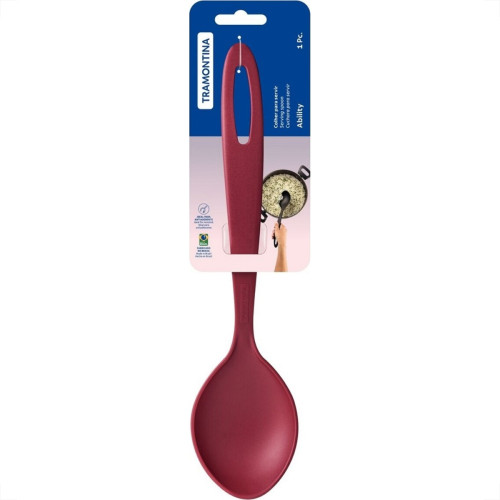 Colher Para Servir Tramontina Ability Nylon Vermelha
