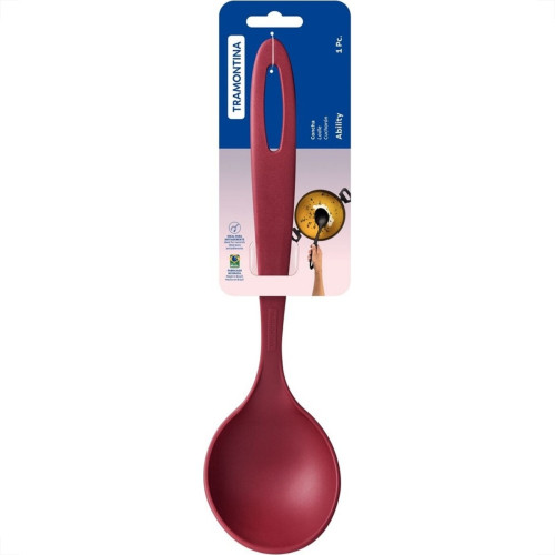 Concha Grande Tramontina Ability Nylon Vermelha Concha Grande Tramontina Ability Nylon Vermelha