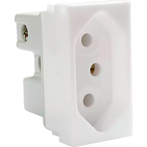 Modulo Steck Linha Stella 1 Tomada 10A. Branco 868060 Modulo Steck Linha Stella 1 Tomada 10A. Branco 868060