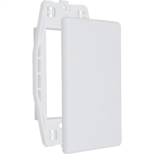 Placa Steck Linha Stella Branca 4X2 - Cega Com Suporte 869070 Placa Steck Linha Stella Branca 4X2 - Cega Com Suporte 869070