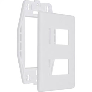 Placa Steck Linha Stella Branca 4X2 - 2 Modulos Separados Horizontais Com Suporte 869370 Placa Steck Linha Stella Branca 4X2 - 2 Modulos Separados Horizontais Com Suporte 869370