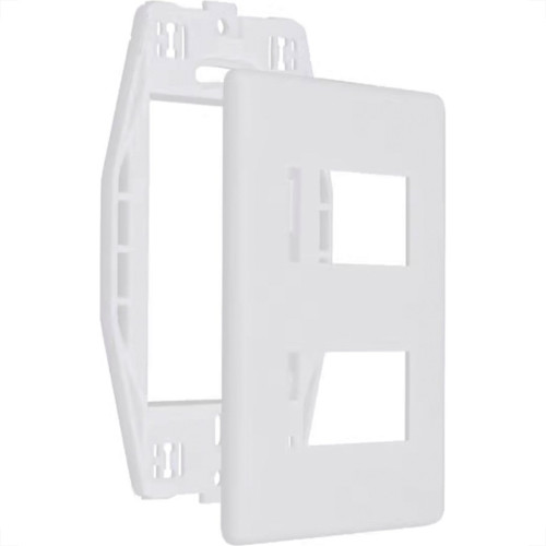Placa Steck Linha Stella Branca 4X2 - 2 Modulos Separados Horizontais Com Suporte 869370 Placa Steck Linha Stella Branca 4X2 - 2 Modulos Separados Horizontais Com Suporte 869370