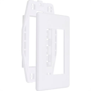 Placa Steck Linha Stella Branca 4X2 - 3 Modulos Horizontais Com Suporte 69570 Placa Steck Linha Stella Branca 4X2 - 3 Modulos Horizontais Com Suporte 69570