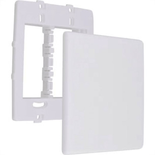 Placa Steck Linha Stella Branca 4X4 - Cega Com Suporte 869672 Placa Steck Linha Stella Branca 4X4 - Cega Com Suporte 869672