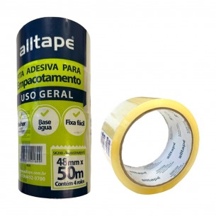 Fita Adesiva Embalagem Alltape Transparente 48Mm X 50M . / Kit C/ 5 Peca