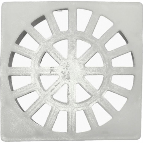 Grelha Plastica Quadrada Branca Krona 10X10Cm - Nr50 - Kit C/12 Pecas