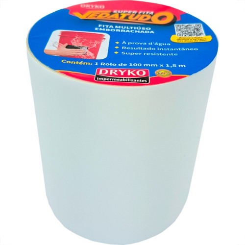 Fita Multiuso Dryko Vedatudo Branca 10Cm X 1,5M Fita Multiuso Dryko Vedatudo Branca 10Cm X 1,5M