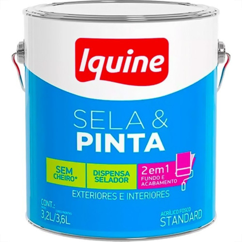 Tinta Acrilica Iquine Sela E Pinta Branco Neve 3,6L Tinta Acrilica Iquine Sela E Pinta Branco Neve 3,6L