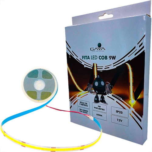 Fita De Led Gaya Cob 9W. Ip20 6000K - 900 Lumens Por Metro - 5M - 1135 Fita De Led Gaya Cob 9W. Ip20 6000K - 900 Lumens Por Metro - 5M - 1135