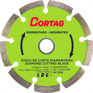 Disco Diamantado Cortag Segmentado 110Mm X 20Mm - 60973