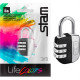 Cadeado Para Mala Stam Life Colors Com Segredo 25Mm Preto Fosco Cadeado Para Mala Stam Life Colors Com Segredo 25Mm Preto Fosco