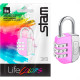 Cadeado Para Mala Stam Life Colors Com Segredo 25Mm Rosa Cadeado Para Mala Stam Life Colors Com Segredo 25Mm Rosa