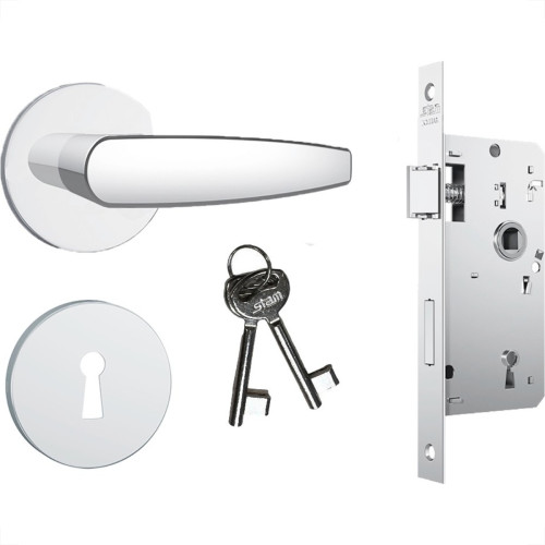Fechadura Stam Interna Inox Alavanca - 813/33 Roseta Fechadura Stam Interna Inox Alavanca - 813/33 Roseta