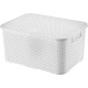 Caixa Organizadora Arthi Branca Mosaico Com Tampa 32,5Cm X 22,5Cm X 15Cm - 8,5L - 5031 Caixa Organizadora Arthi Branca Mosaico Com Tampa 32,5Cm X 22,5Cm X 15Cm - 8,5L - 5031