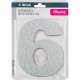 Numero Residencial Atlas Escovado 6Cm Nº 6 Numero Residencial Atlas Escovado 6Cm Nº 6