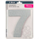 Numero Residencial Atlas Escovado 6Cm Nº 7 Numero Residencial Atlas Escovado 6Cm Nº 7