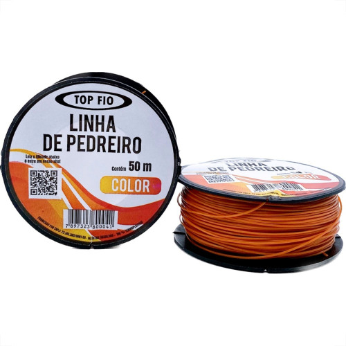 Linha Para Pedreiro 1 Fio Top Fio Laranja 50M