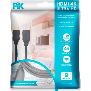 Cabo Hdmi 2.0 Pix Hdr 4K 2M - 018-9420