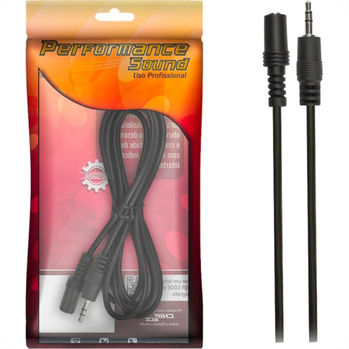 Cabo Para Audio Pix P2+P2 - 1,8M Preto Profissional - 018-1111