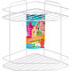 Cantoneira Porta Shampoo Dupla Emborrachada Arthi Branca - 2137 Cantoneira Porta Shampoo Dupla Emborrachada Arthi Branca - 2137