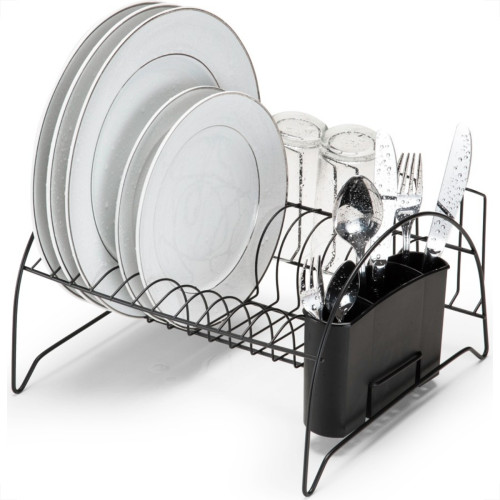 Escorredor Fan Com Porta Copos E Talheres Arthi Preto - 2490 Escorredor Fan Com Porta Copos E Talheres Arthi Preto - 2490
