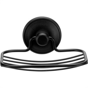 Saboneteira De Metal Arthi Com Fixacao Adesiva 700G Preta - 3435