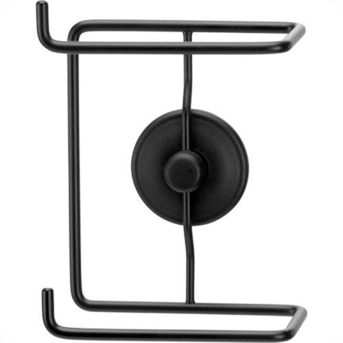 Porta Rolo De Papel Higienico Duplo Metal Arthi Com Fixacao Adesiva Preto - 3436 Porta Rolo De Papel Higienico Duplo Metal Arthi Com Fixacao Adesiva Preto - 3436