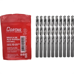 Broca Aco Rapido Cortag   1/8'' - 61942 . / Kit C/ 10 Peca