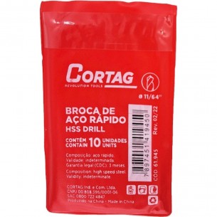 Broca Aco Rapido Cortag   11/64'' - 61945 . / Kit C/ 10 Peca