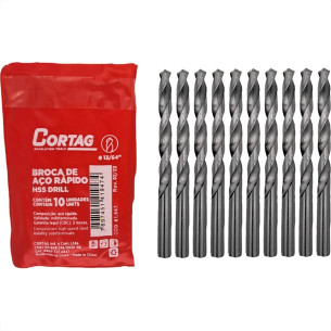 Broca Aco Rapido Cortag   13/64'' - 61947 . / Kit C/ 10 Peca