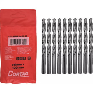 Broca Widea Cortag 6Mm X 100Mm - 62292 - Kit C/10 Pecas