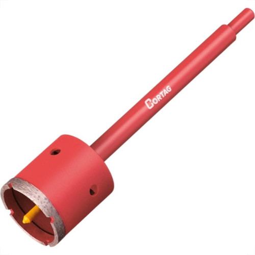 Serra Copo Diamantada Com Haste Cortag 53Mm