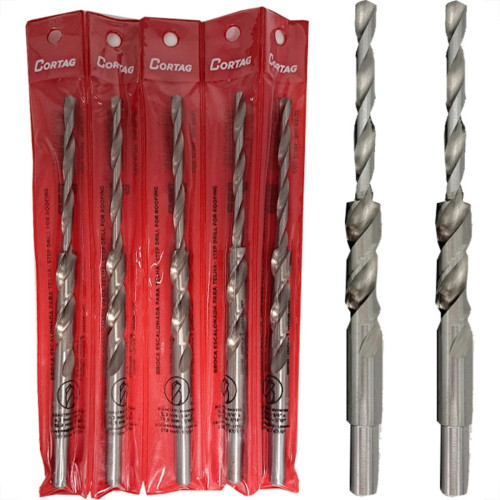 Broca Escalonada Para Telha Cortag 6,3Mm A 10,9Mm X 210Mm - 61745 Broca Escalonada Para Telha Cortag 6,3Mm A 10,9Mm X 210Mm - 61745