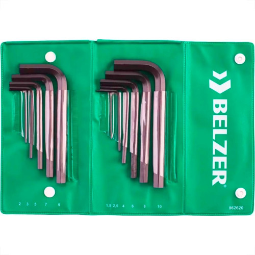 Chave Allen Jogo Belzer 1,5 A 10Mm Com 11 Pecas - 220404Br Chave Allen Jogo Belzer 1,5 A 10Mm Com 11 Pecas - 220404Br