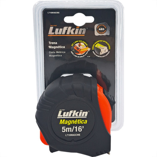 Trena Lufkin Emborrachada Magnetica Com Trava - L716 - 5Mx19Mm Trena Lufkin Emborrachada Magnetica Com Trava - L716 - 5Mx19Mm