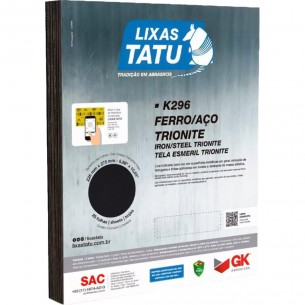 Lixa Ferro Tatu 180 - Pacote Com 25 Folhas . / Kit C/ 25 Peca