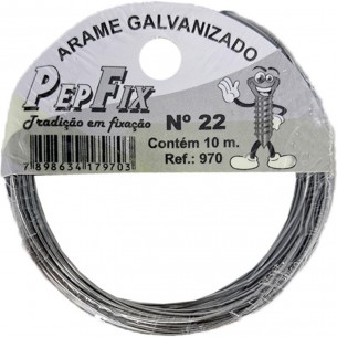 Arame Galvanizado Pepfix No.22 Rolinho 10M Com 10 Pecas