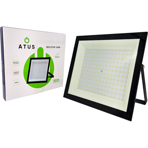 Refletor De Led Atus 300W. 6000K . 24000Lm Ip65 Preto Bivolt - 0424 Refletor De Led Atus 300W. 6000K . 24000Lm Ip65 Preto Bivolt - 0424