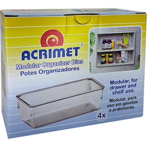 Organizador Acrimet Para Gaveta Pequeno 16 X 8 X 5,5Cm Caixa Com 4 Pecas Organizador Acrimet Para Gaveta Pequeno 16 X 8 X 5,5Cm Caixa Com 4 Pecas