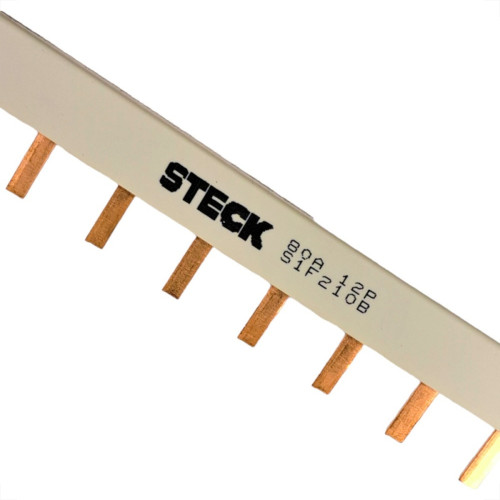 Barramento Steck Monofasico Din Para 12 Disjuntores 80A. - S1F210B Barramento Steck Monofasico Din Para 12 Disjuntores 80A. - S1F210B