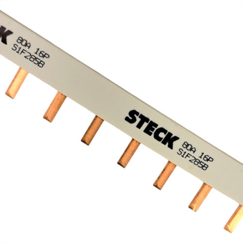 Barramento Steck Monofasico Din Para 16 Disjuntores 80A. - S1F285B Barramento Steck Monofasico Din Para 16 Disjuntores 80A. - S1F285B
