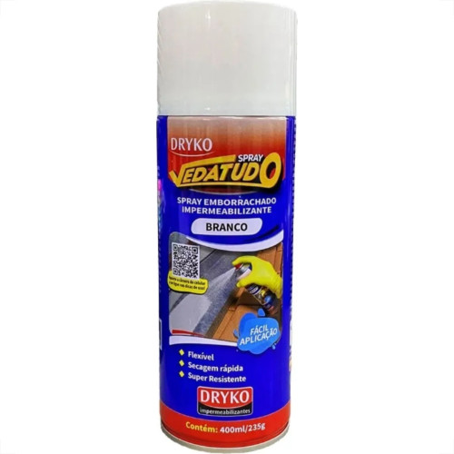Borracha Liquida Impermeabilizante Dryko Vedatudo Branca 400Ml/235G. Borracha Liquida Impermeabilizante Dryko Vedatudo Branca 400Ml/235G.