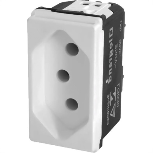 Modulo Pial Pop Branco 1 Tomada 2P+T 20A. Lg03020 Modulo Pial Pop Branco 1 Tomada 2P+T 20A. Lg03020