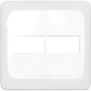 Placa Pial Pop Branca 4X4 - 1 Modulo+1 Modulo Lgp42