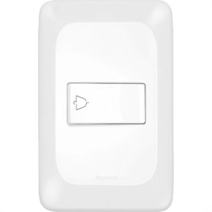 Conjunto Pial Pop Modulo Com Placa 4X2 - Pulsador 1 Tecla Campainha - Lgx040