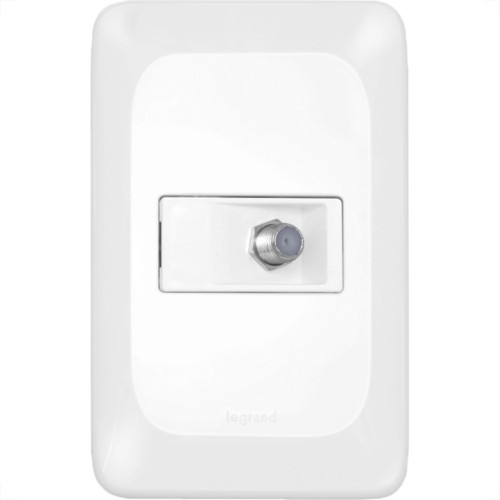 Conjunto Pial Pop Modulo Com Placa 4X2 - 1 Tomada Antena Tv. Tipo F Conjunto Pial Pop Modulo Com Placa 4X2 - 1 Tomada Antena Tv. Tipo F